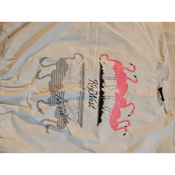 Vintage Sunbelt Sport Light Weight Sweatshirt Pink Flamingo Key West FL Adult OS - Picture 3 of 6